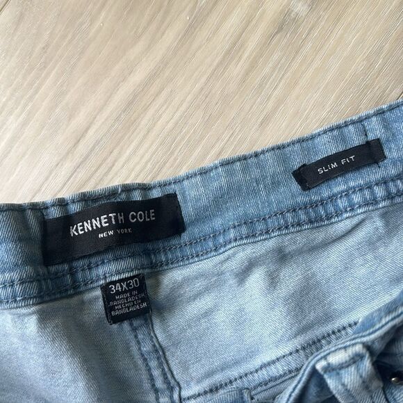 Kenneth Cole Slim Fit Light Wash Jeans 34, 34/30 - Picture 6 of 6